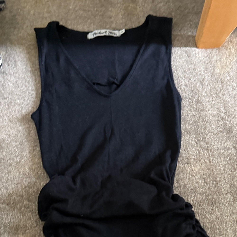 Michael Stars Black V-Neck Tank Top